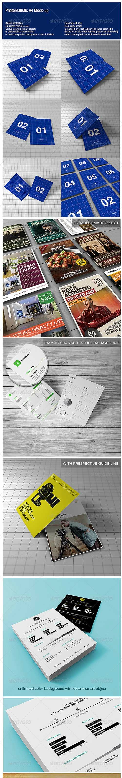 A4 Photorealistic Mock-up 8589457
