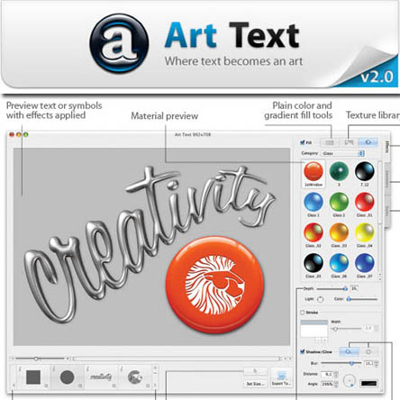 BeLight Art Text 2.4.8 Multilingual Mac OS X