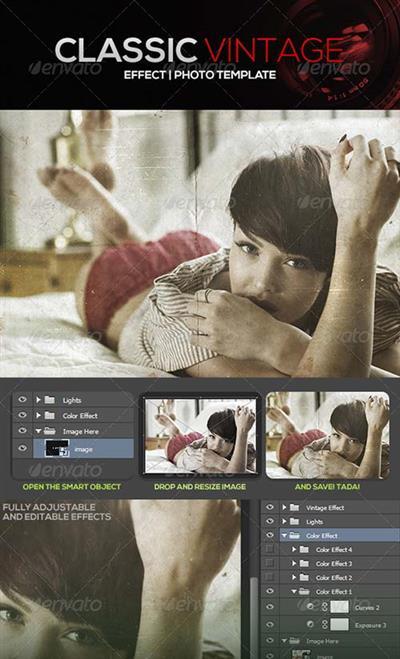 GraphicRiver Classic Vintage Effect Photo Template GraphicRiver Classic Vintage Effect Photo Template