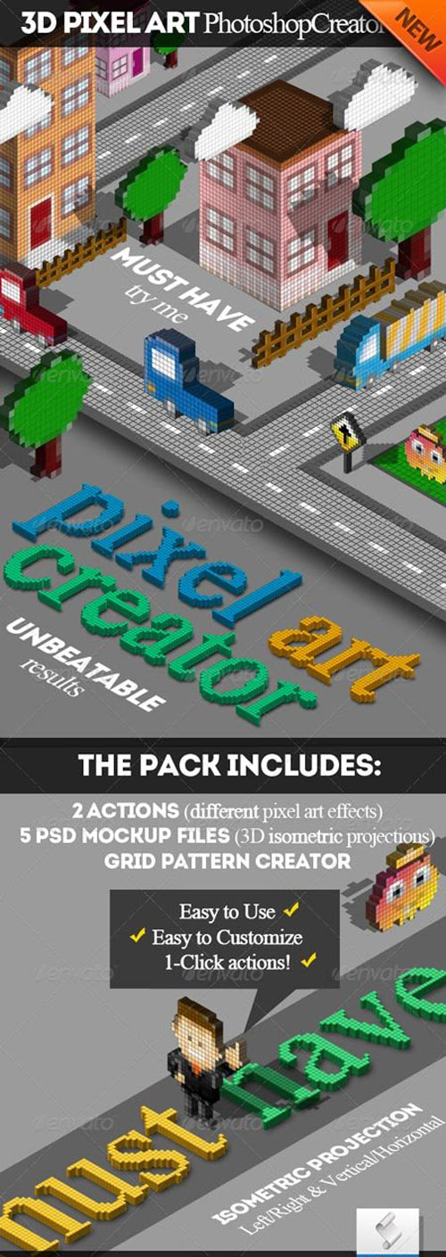 3D Pixel Art Photoshop Creator 768218