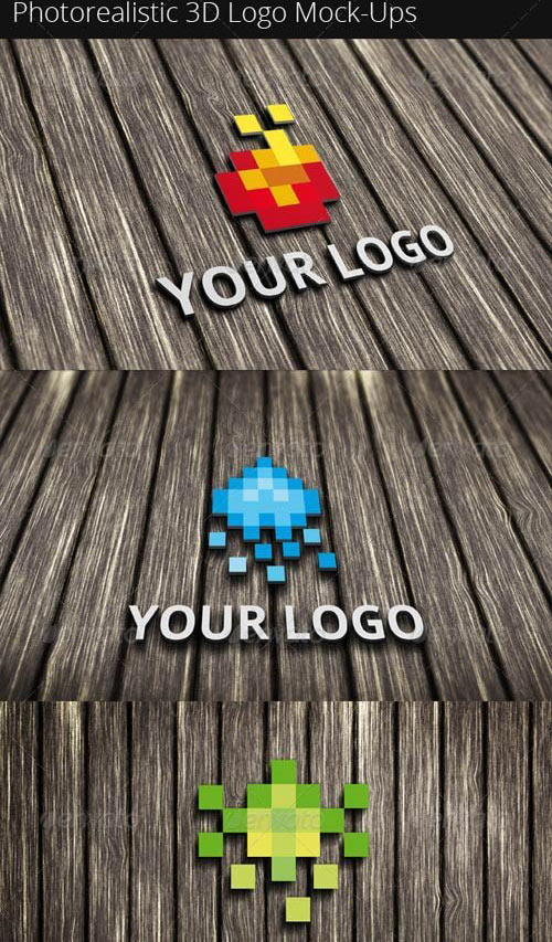 Photorealistic 3D Logo Mock-Ups