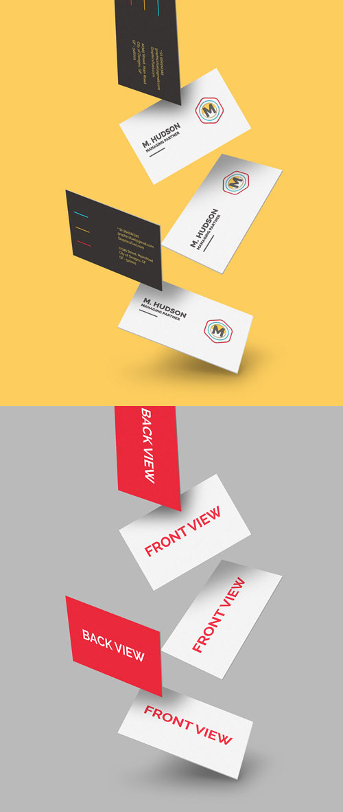 Falling Business Cards