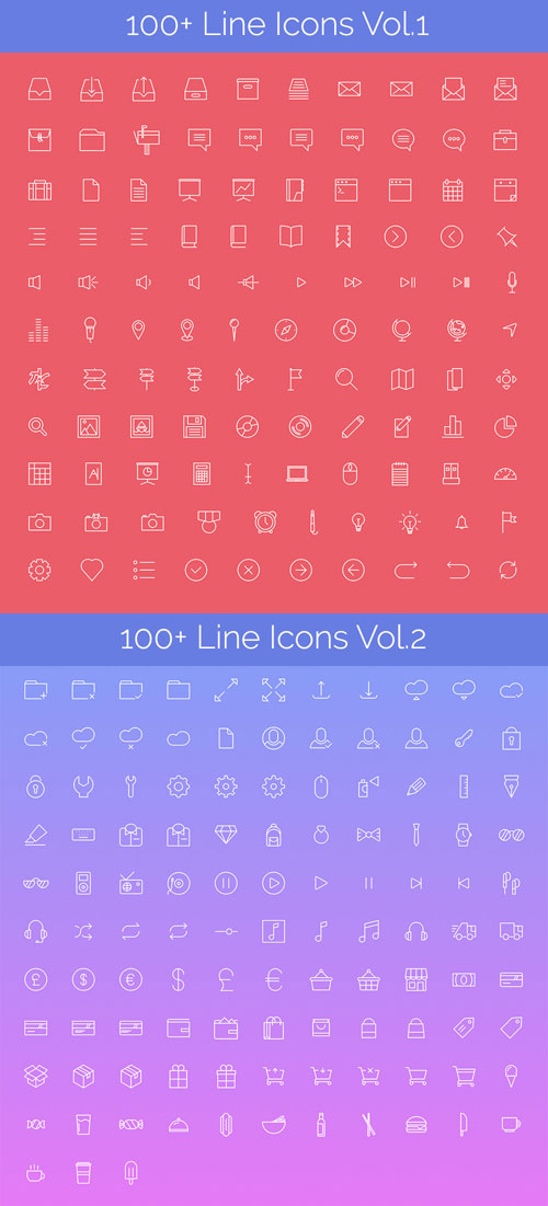 200+ Simple Line Icons