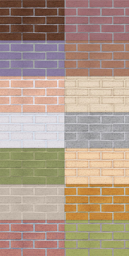Brick Texture with 15 Colors