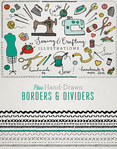 Sewing & Crafting Ilustrations Pack Sewing & Crafting Ilustrations Pack