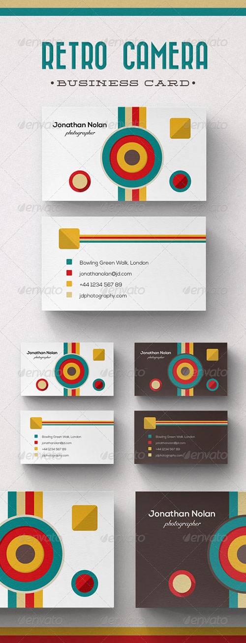 Retro Camera Business Card 