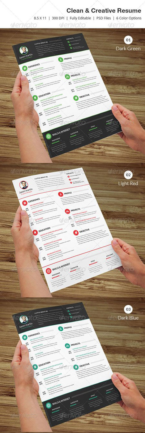 Flat & Minimal Resume - 05