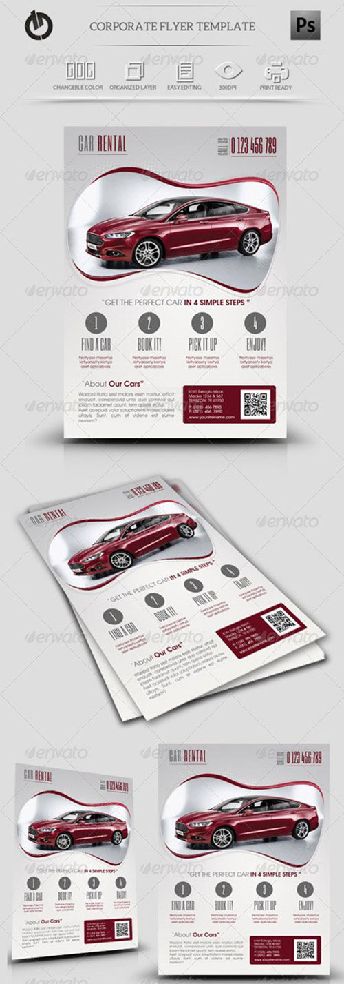 Car Rental Flyer Template