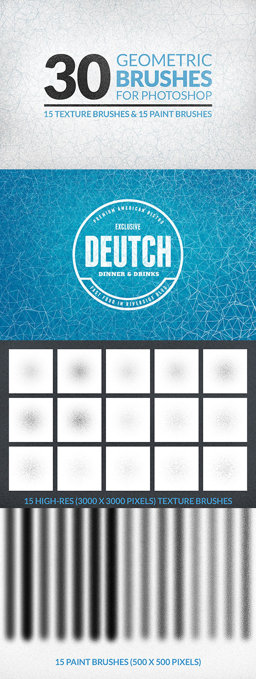 30 Geometric Texture Brushes