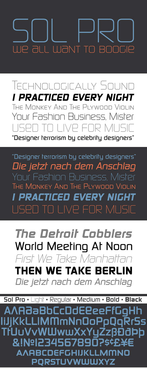 Sol Pro Font Family - 10 Fonts