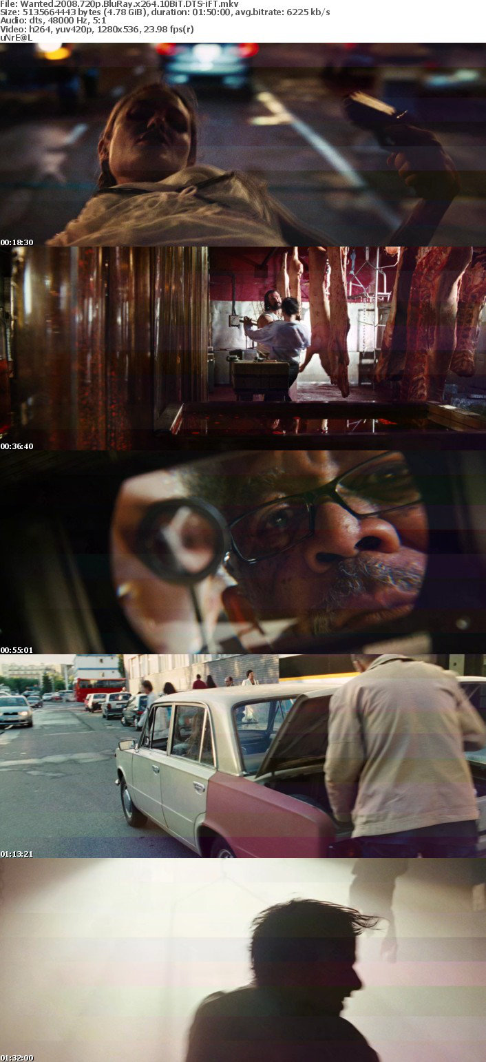 Wanted 2008 720p BluRay x264 10BiT DTS-iFT