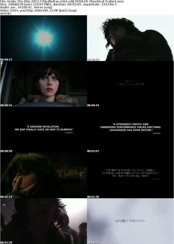 Under The Skin 2013 720p BluRay x264 x0r