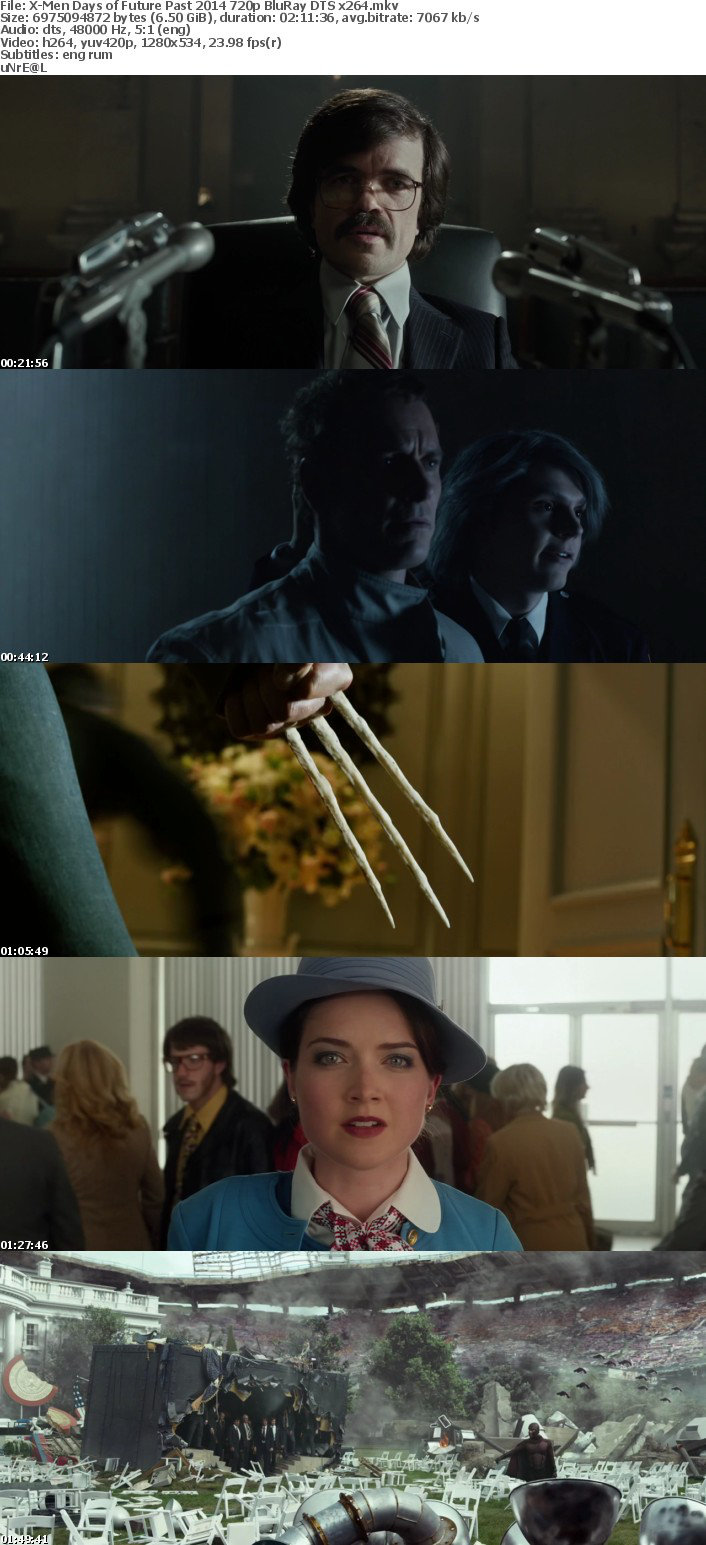 X-Men Days of Future Past 2014 720p BluRay DTS x264