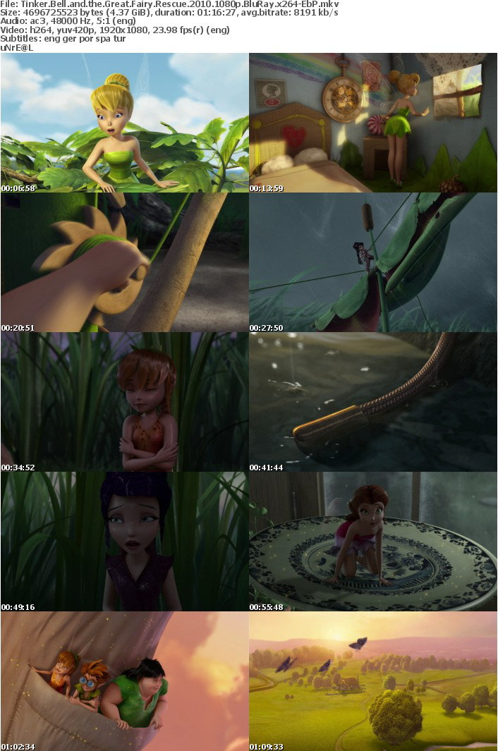 Tinker Bell and the Great Fairy Rescue 2010 1080p BluRay x264-EbP