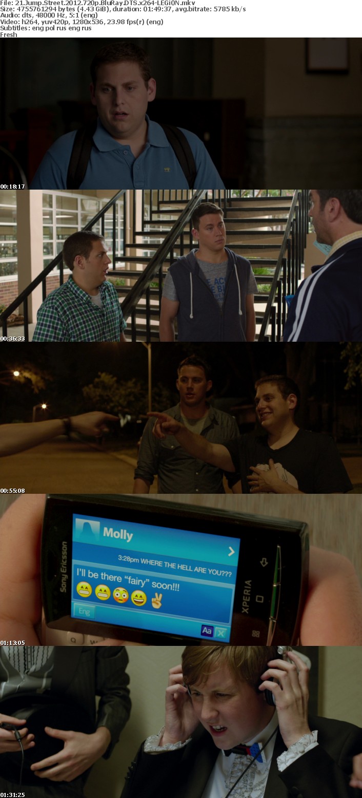 21 Jump Street 2012 720p BluRay DTS x264-LEGi0N 21 Jump Street 2012 720p BluRay DTS x264-LEGi0N
