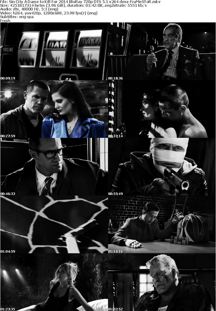 Sin City A Dame to Kill For 2014 BluRay 720p DTS 5 1 x264 dxva-FraMeSToR