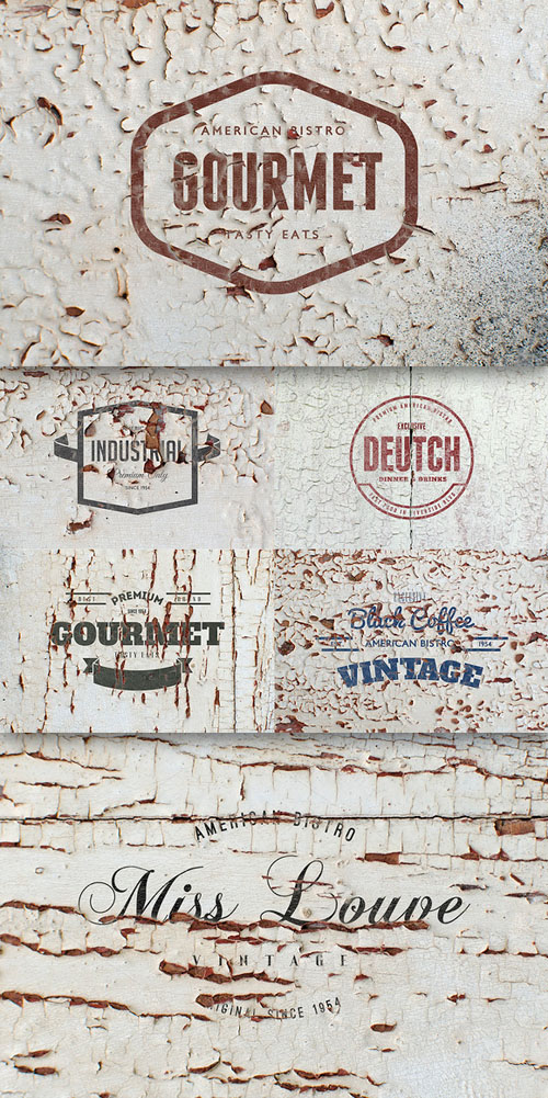 CreativeMarket - 6 Cracked Wall Logo Mockups 71957